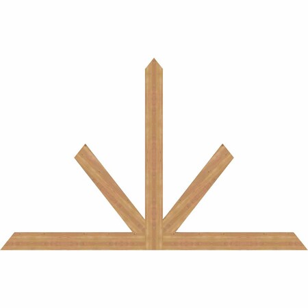Ekena Millwork Saratoga Timber Gable Bracket, Western Red Cedar, 96"W x 60"H x 1 1/2"D x 5 1/2"F, 15/12 Pitch GBW096X60X0206SAR00SWR